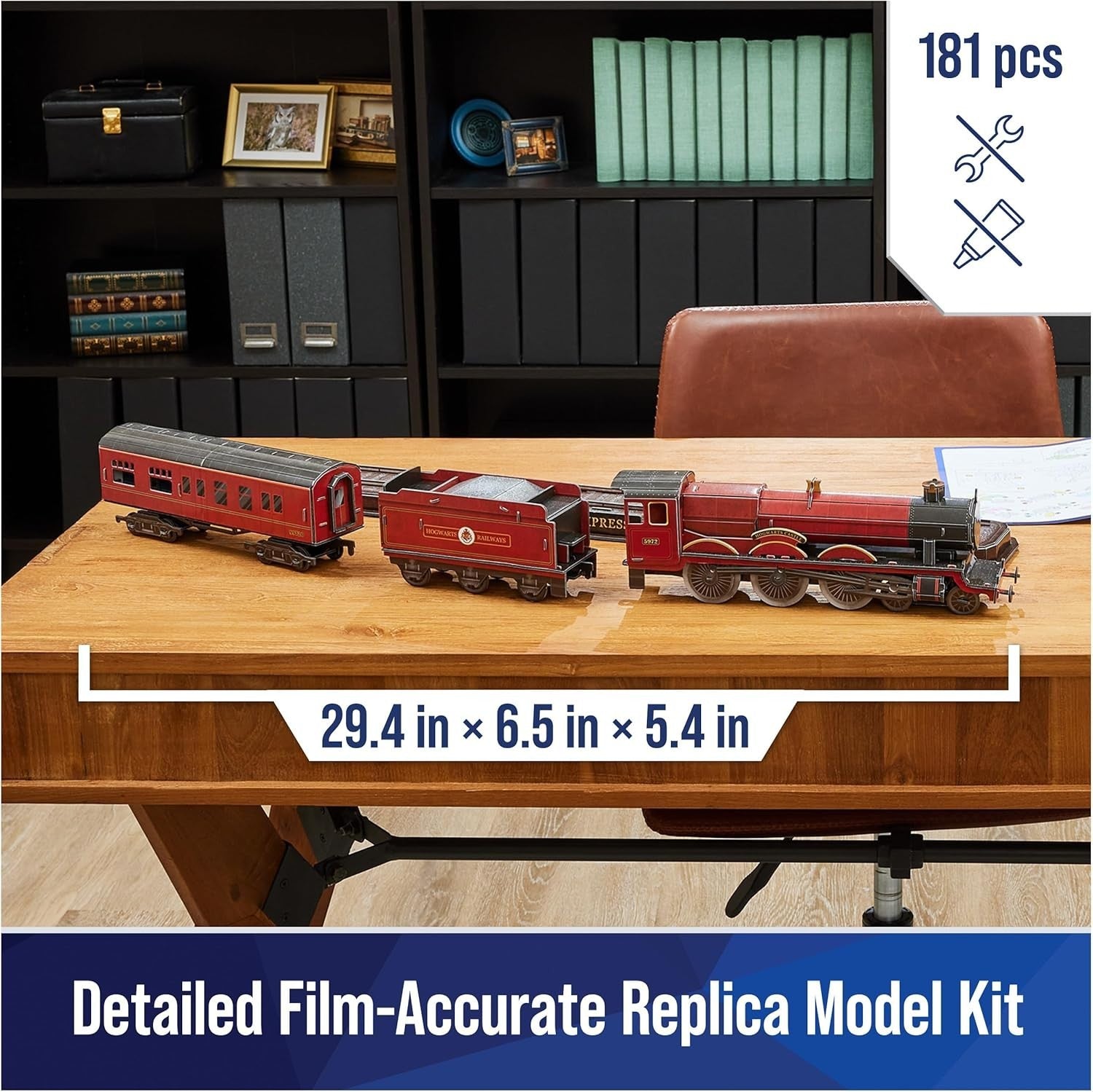 3D Harry Potter Hogwarts Express Puzzle Model Kit - 181 Pieces, Easy Build