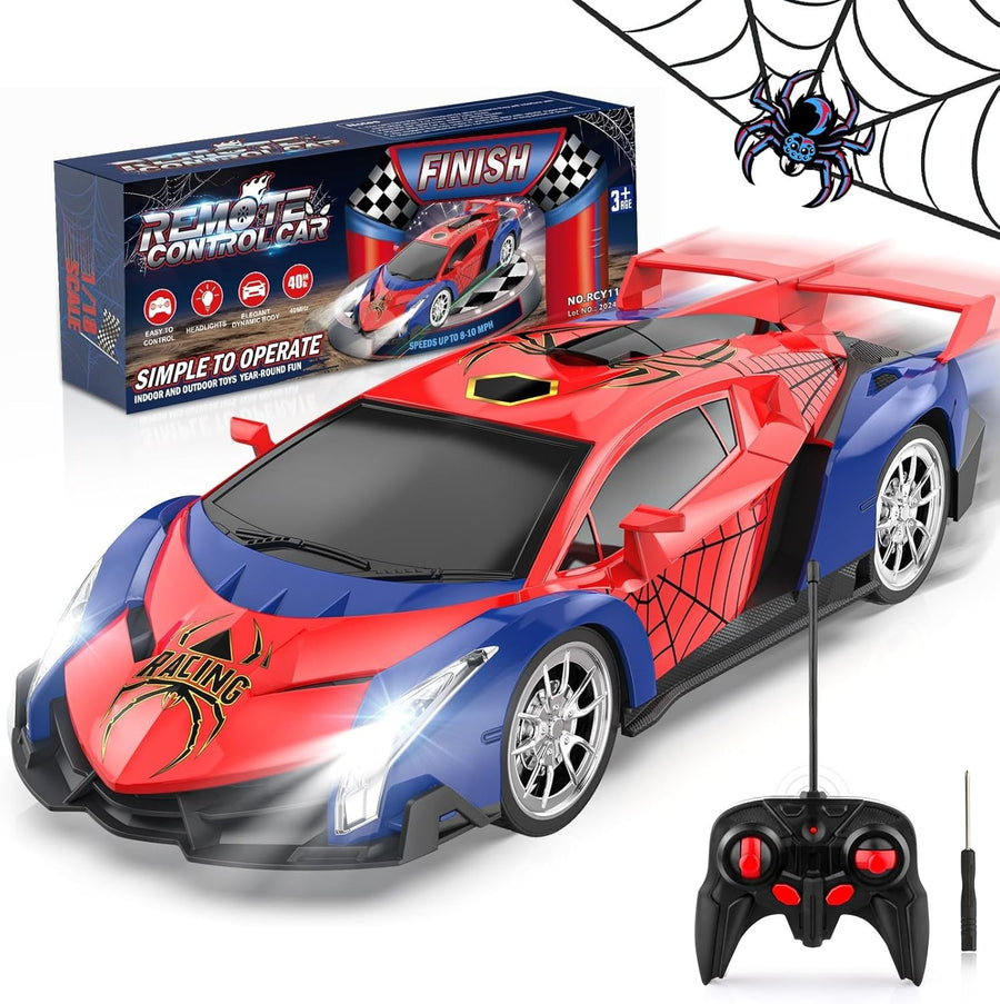 Spider RC Car 1:18 High Speed Remote Control Toy with LED Lights Kids 3+