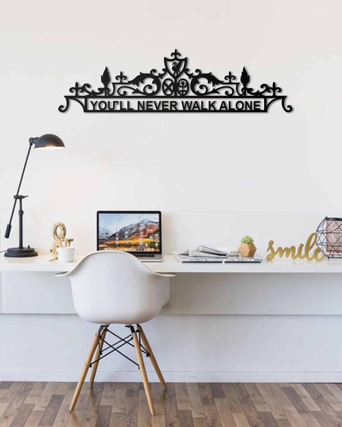 You'll Never Walk Alone Metal Wall Art Sign 35x16.9cm Black