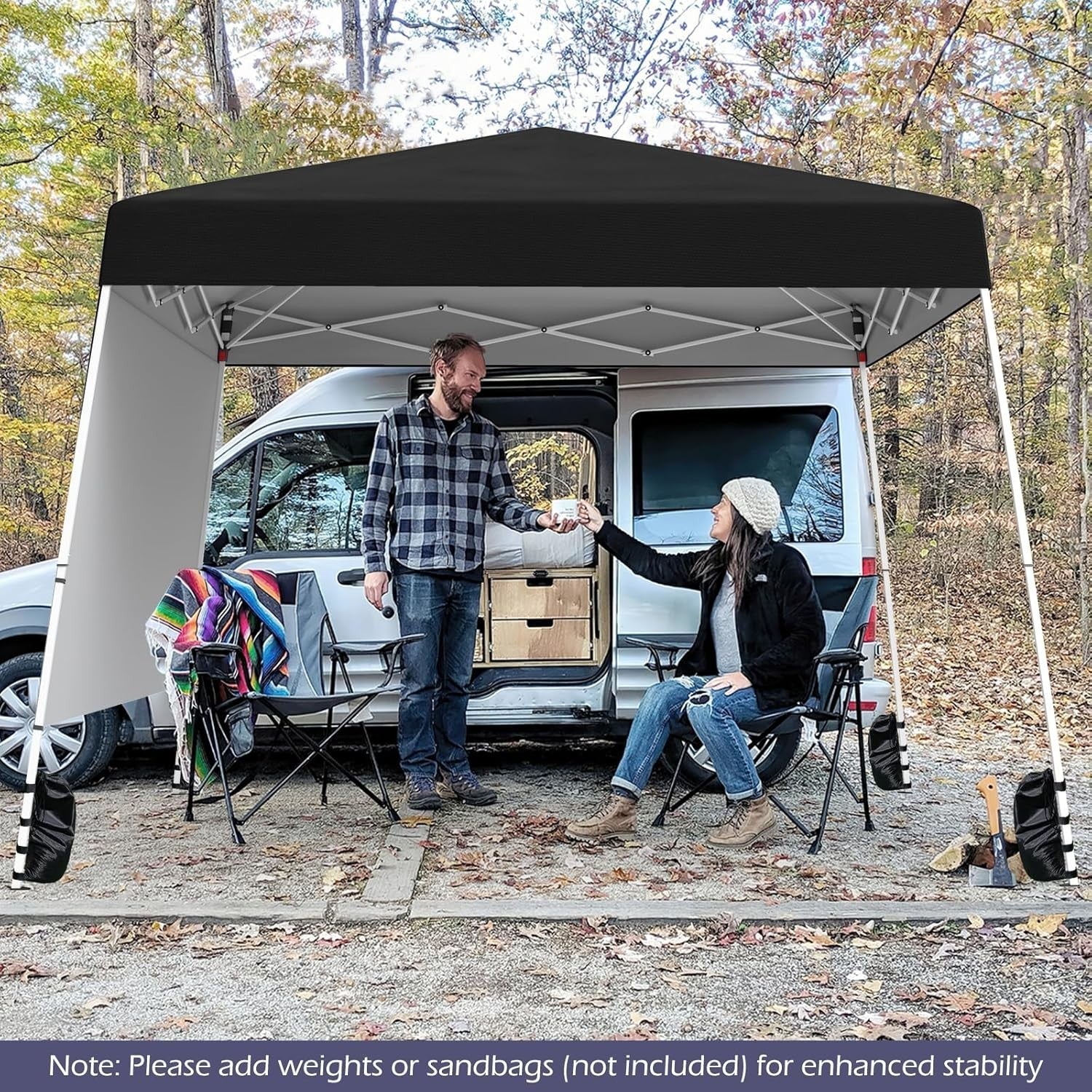 3x3M Black Pop-Up Canopy Tent UPF50+ Sunshade Outdoor Party Gazebo