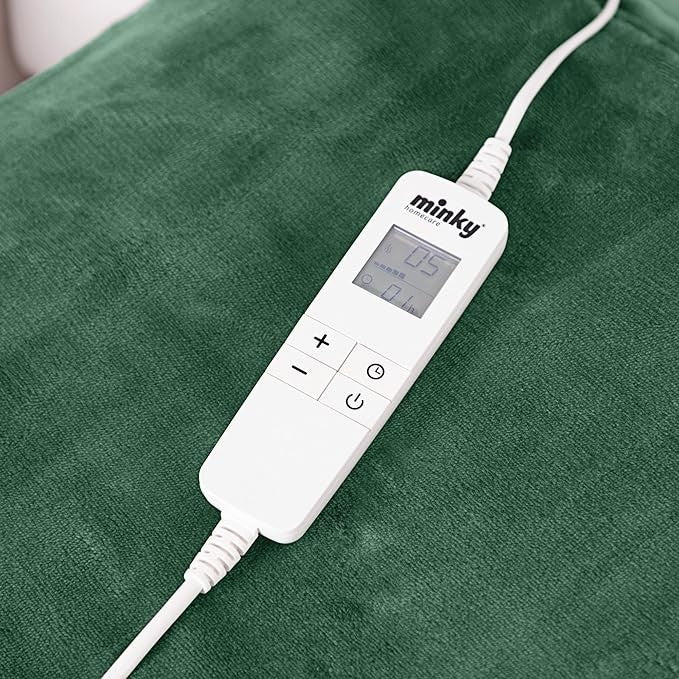Electric Heated Throw Blanket 180x135cm 10 Heat Settings Washable Green