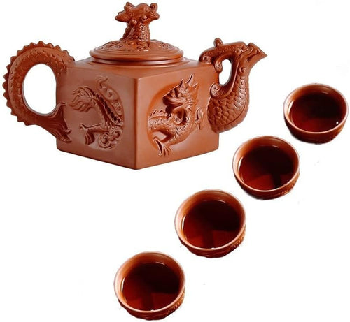 Kung Fu Tea Set Purple Clay Teapot Cups Chinese Ceramic Tea Ceremony Set