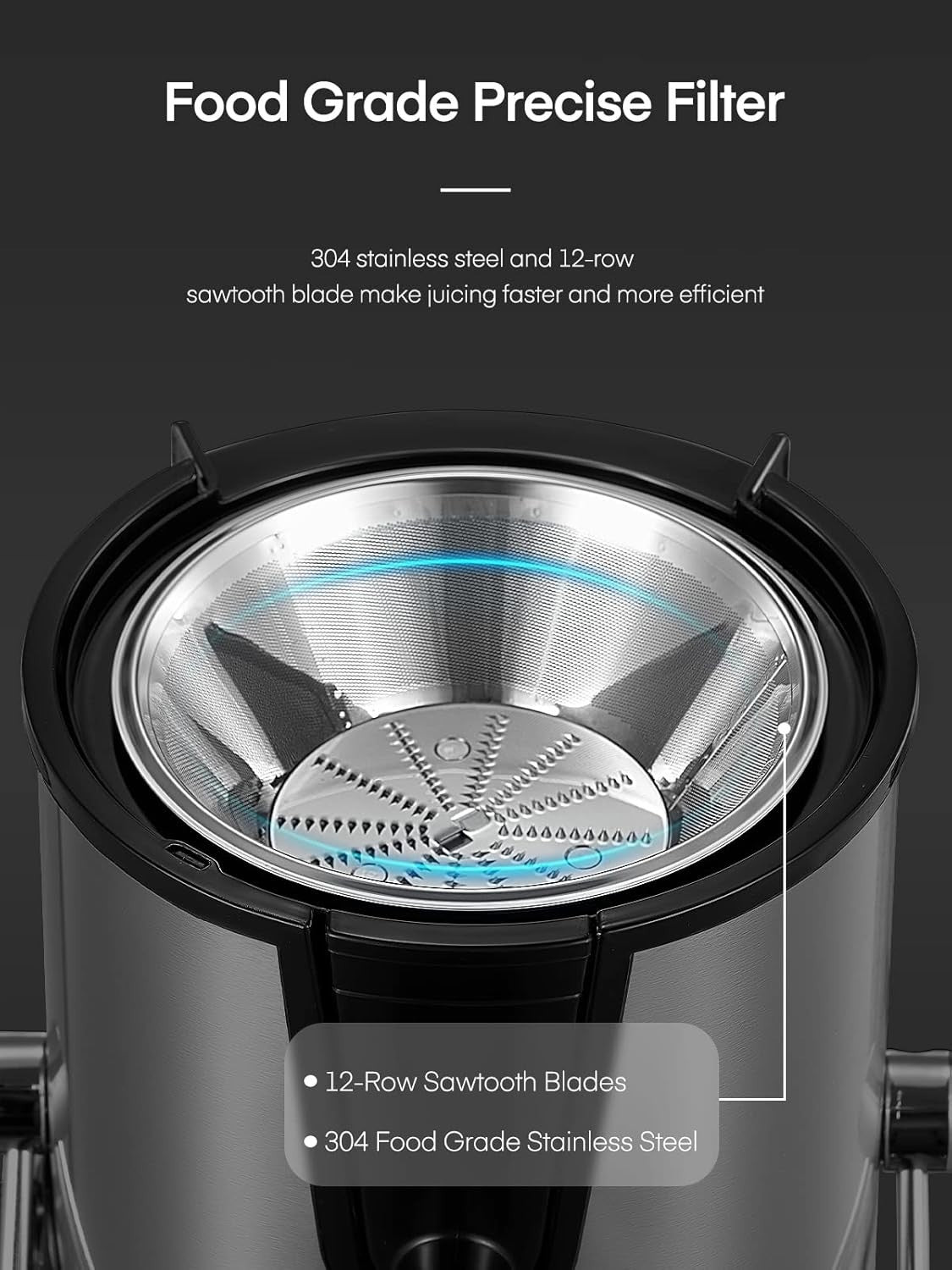 900W Centrifugal Juicer Silver 3 Speed Wide Chute Fast Whole Fruit