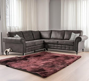 Large Corner Sofa Set 5 Seater – High Back Faux Leather 2C2 Couch Black