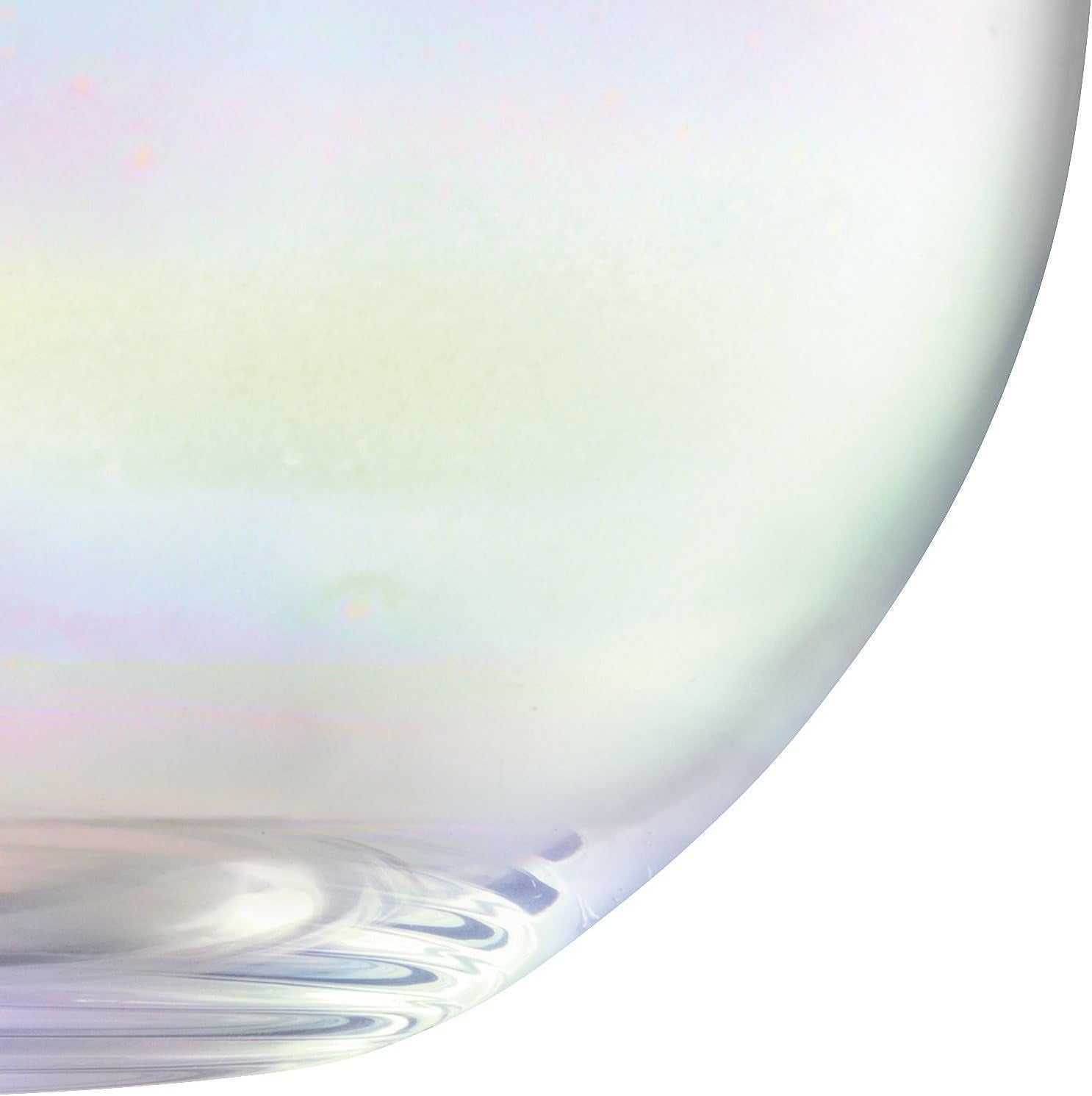 Round Glass Vase 24cm Mother of Pearl Decorative Flower Bowl Vase
