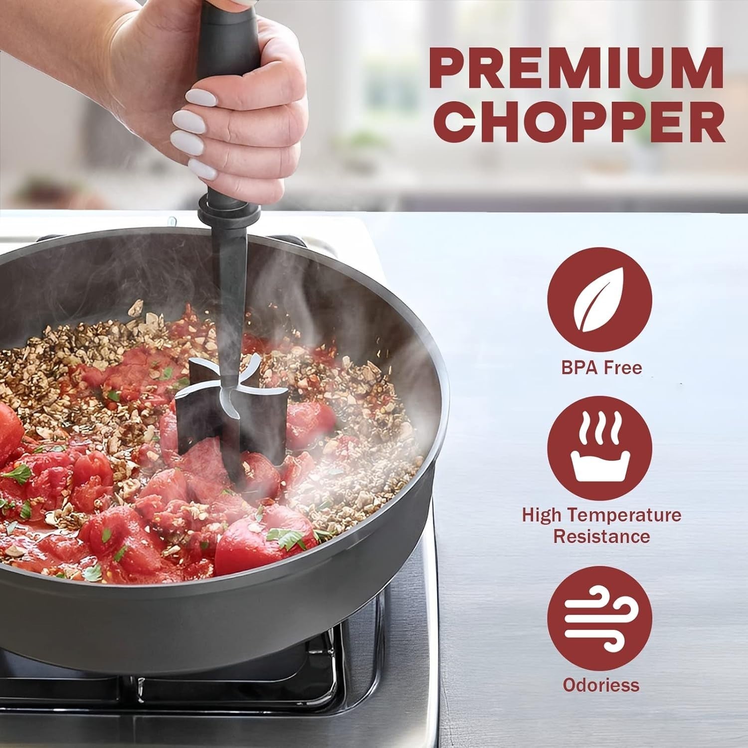 Hamburger Meat Chopper Ground Beef Masher Nylon Mixing Tool