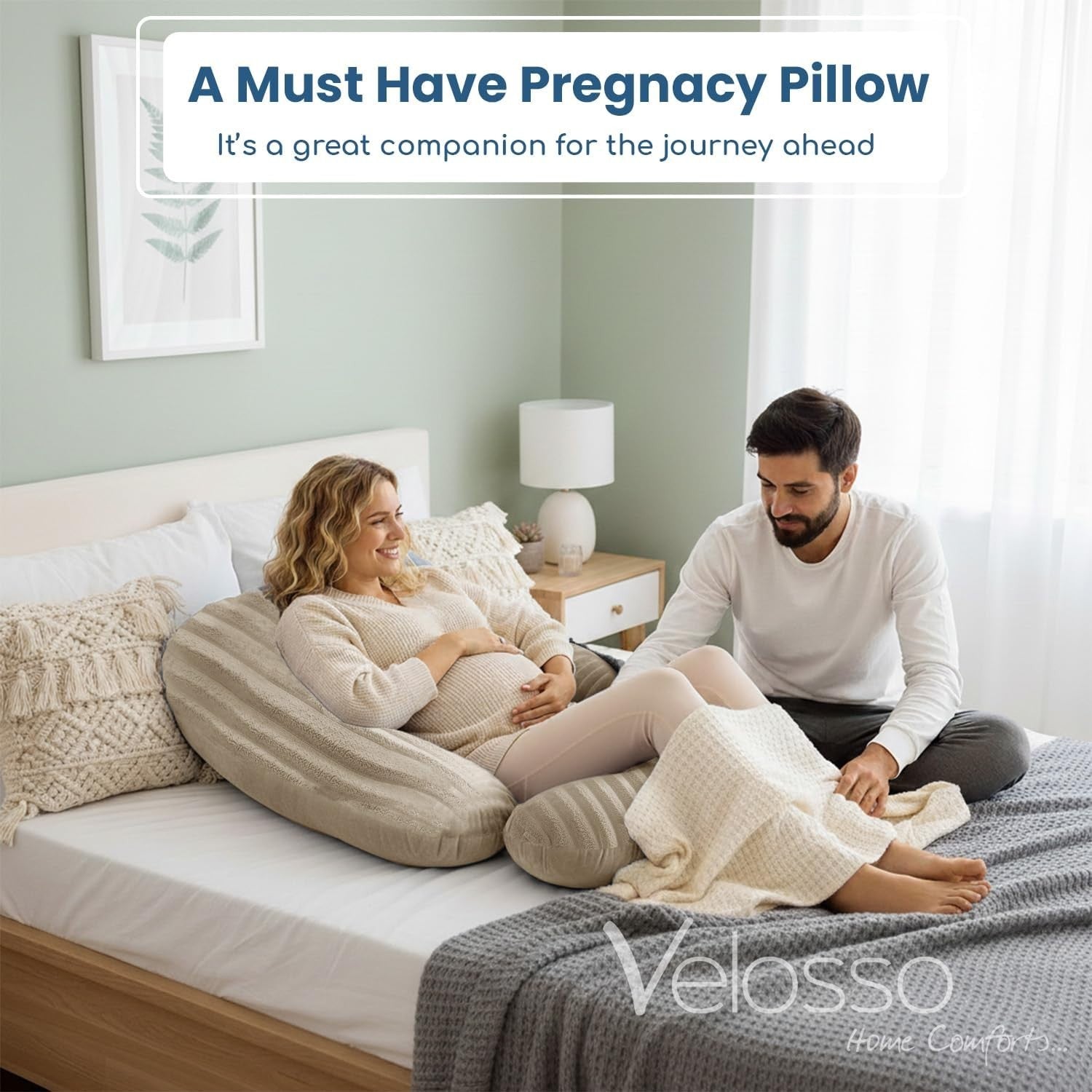 52" Full Length Body Pillow Faux Fur Side Sleeper Pregnancy Support