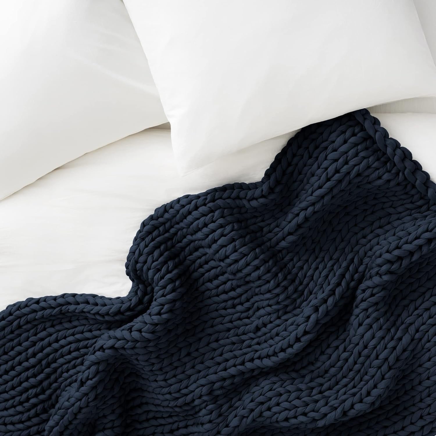 Weighted Blanket 20lbs 45x72 Midnight Blue Cotton