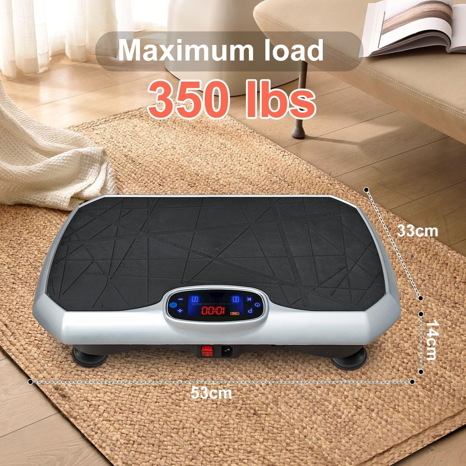 Vibration Plate Exercise Machine Bluetooth Remote Full Body 350lb
