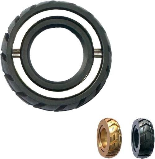 Black Magnetic Fidget Ring Metal Stress Relief Slider Pocket Focus Toy