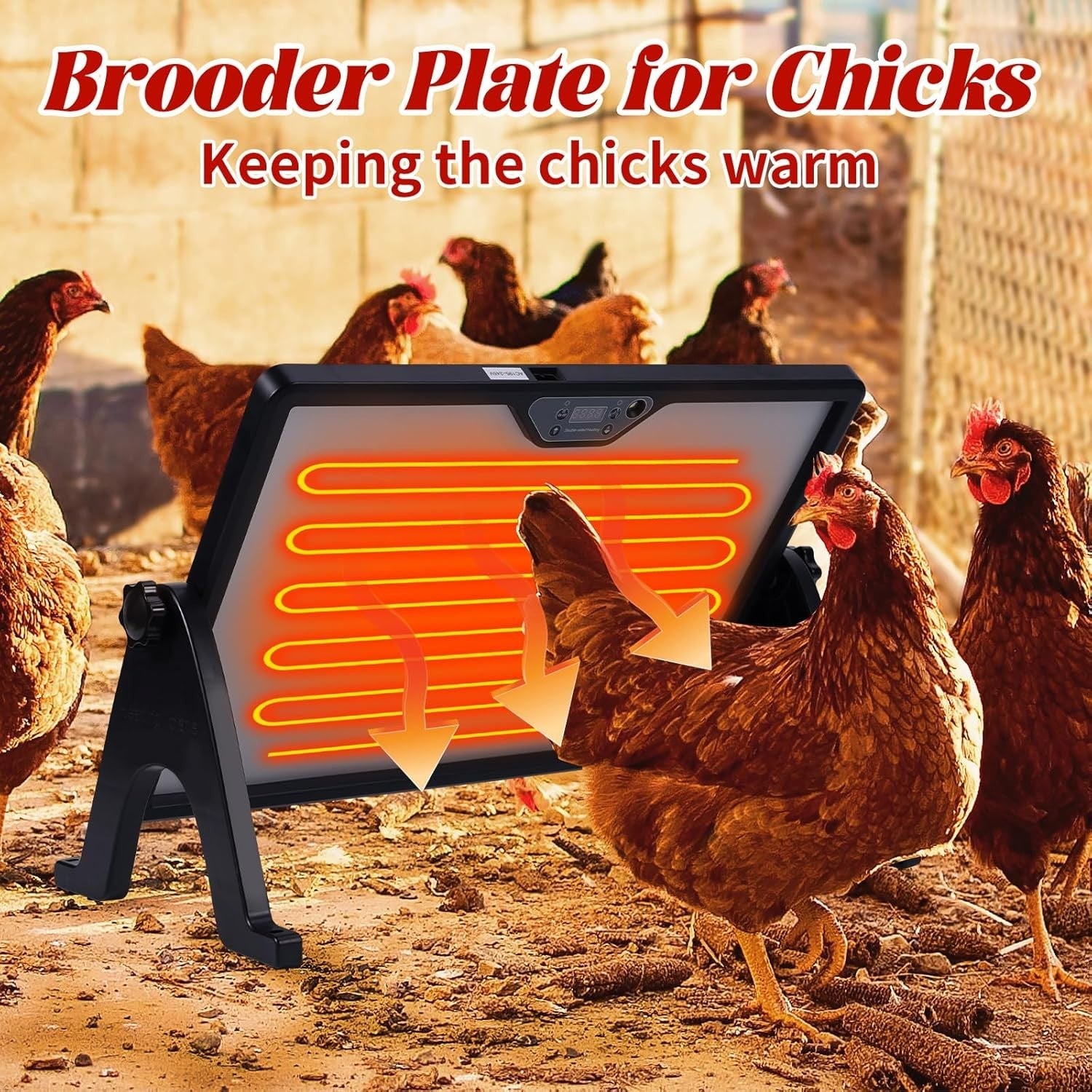 180W Chicken Coop Heater Thermostat Remote Brooder Panel