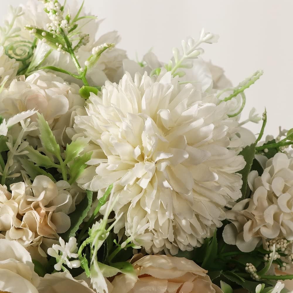 Artificial Peony Flower Arrangement in Vase Luxury Faux Flowers Home Decor