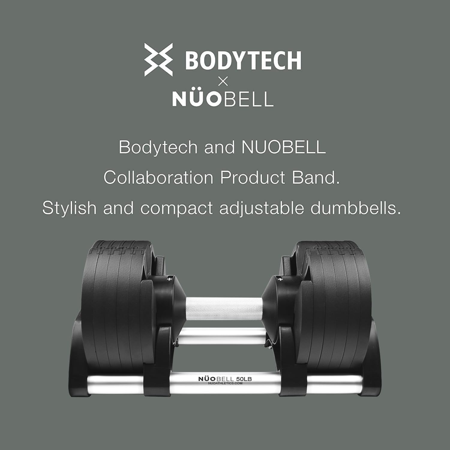 50lb Adjustable Dumbbell Single Quick Dial Compact Home Strength Weight