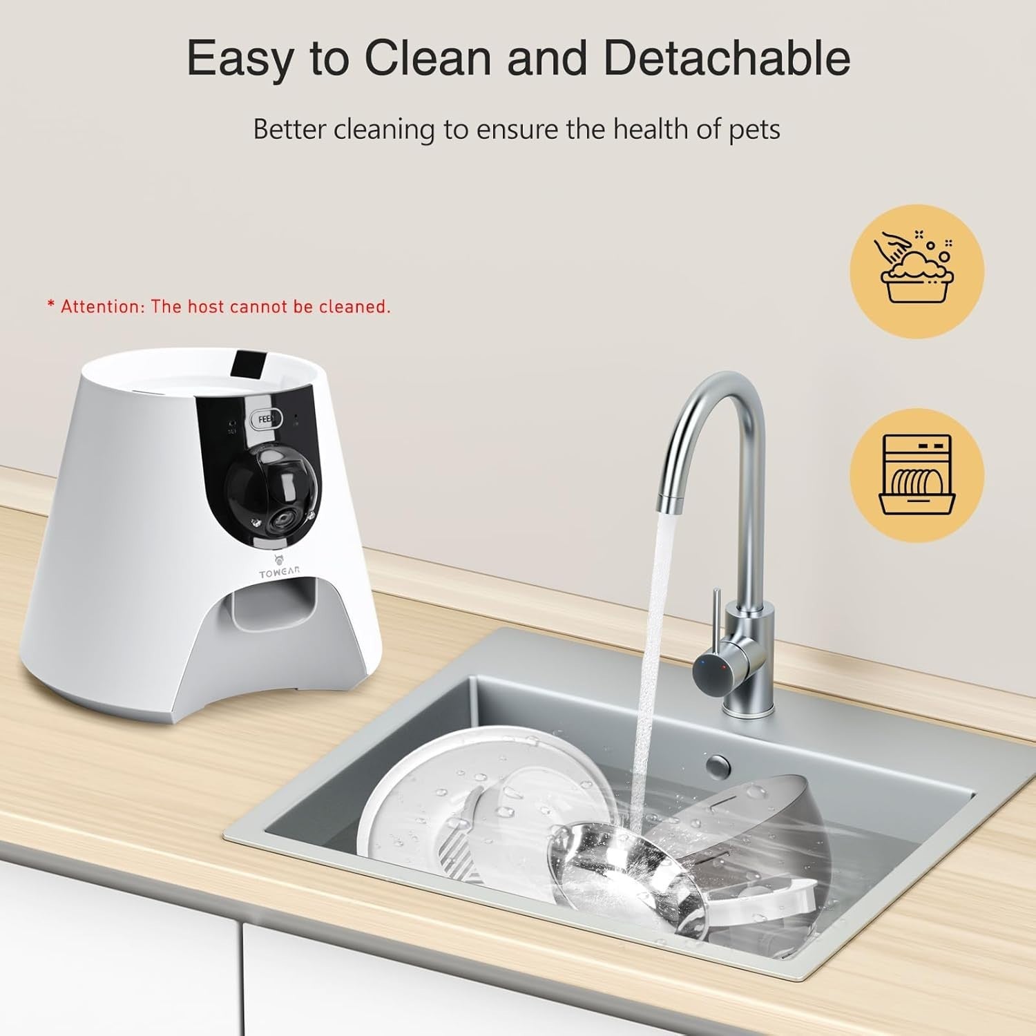 Smart Cat Feeder with Camera WiFi App Control 4L Auto Food Dispenser