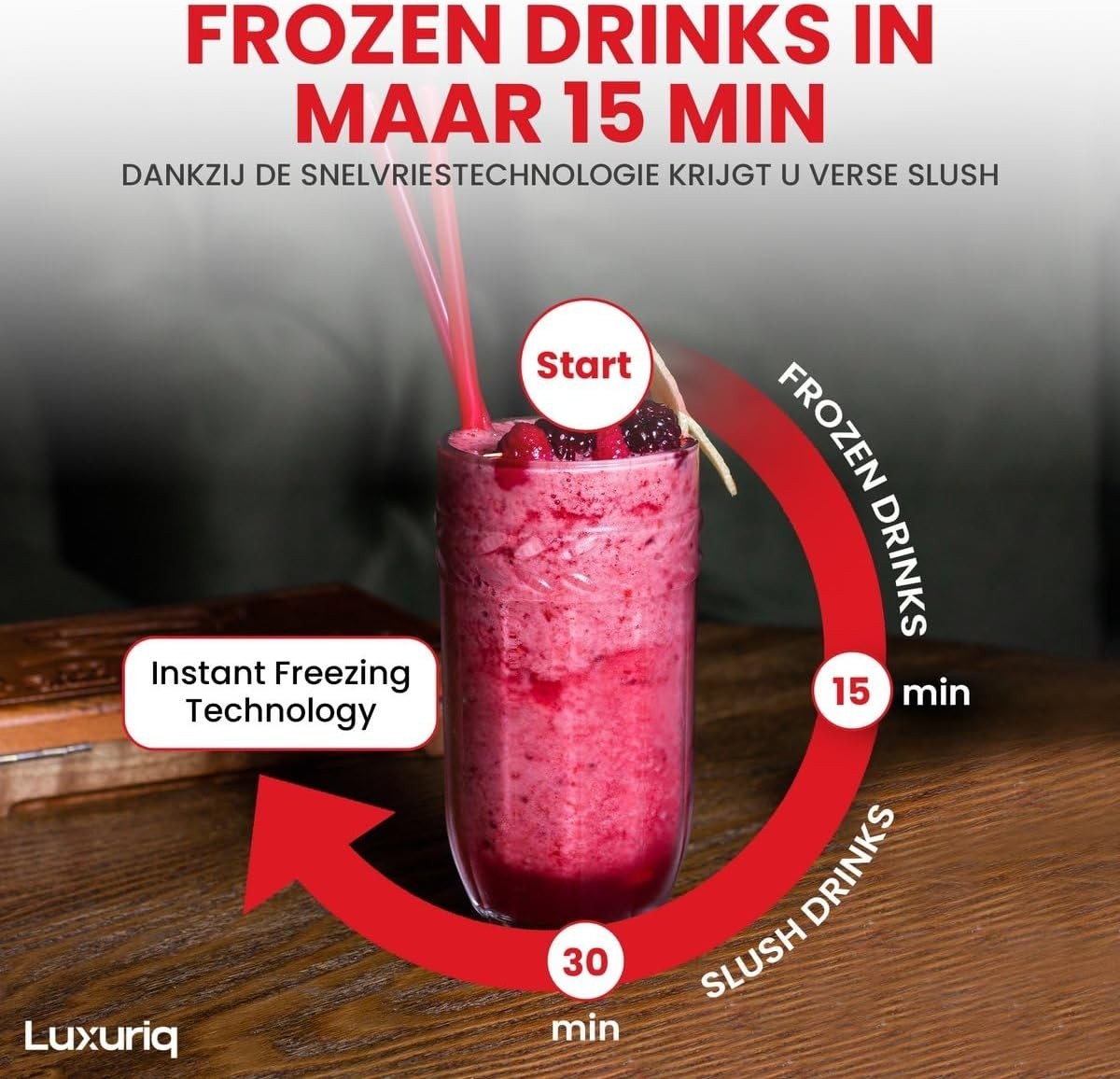 Professional Slush Machine 2L Frozen Drink Maker Self Cleaning 7 Modes