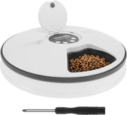 6 Meal Pet Feeder Timer Wet Dry Food Dispenser Cordless Battery Powered