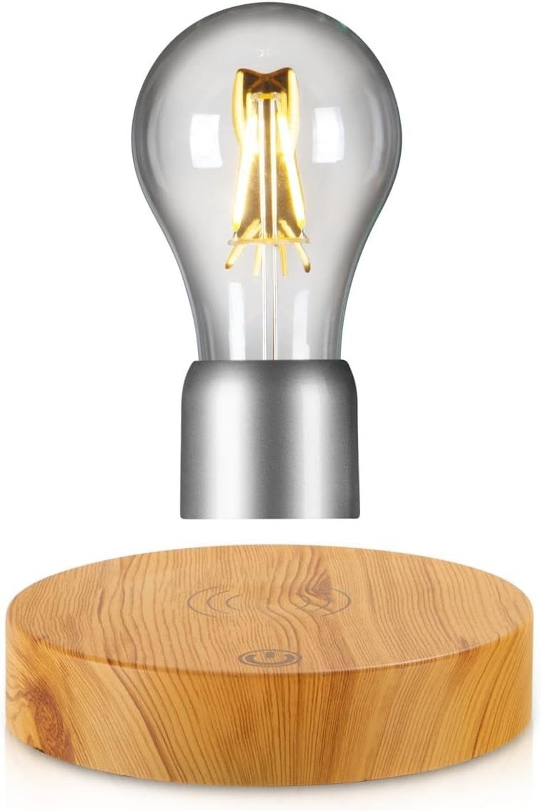 Glossy Magnetic Levitating LED Light Bulb Floating Desk Lamp
