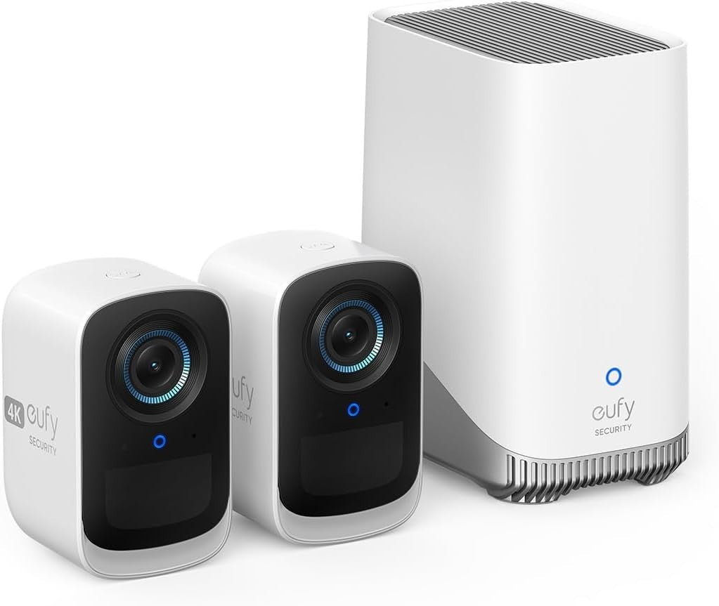 4K Wireless Security Camera System 2 Cam Kit AI Face Recognition