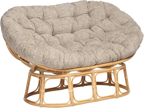 Extra Large Double Papasan Rattan Sofa Indoor 2 Seater Deep Cushion Chair