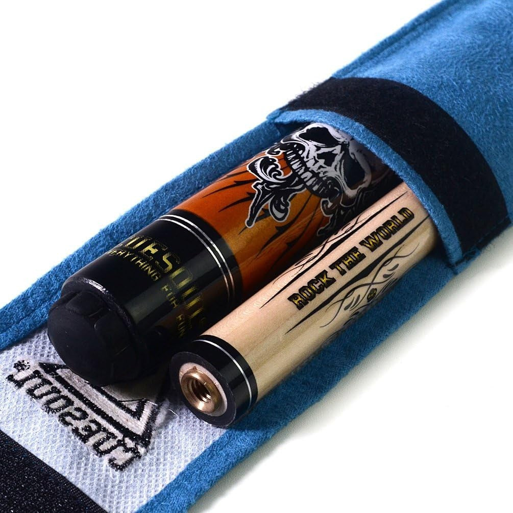58” Heavyweight Pool Cue 21oz Maple Shaft 13mm Tip Linen Grip Soft Case