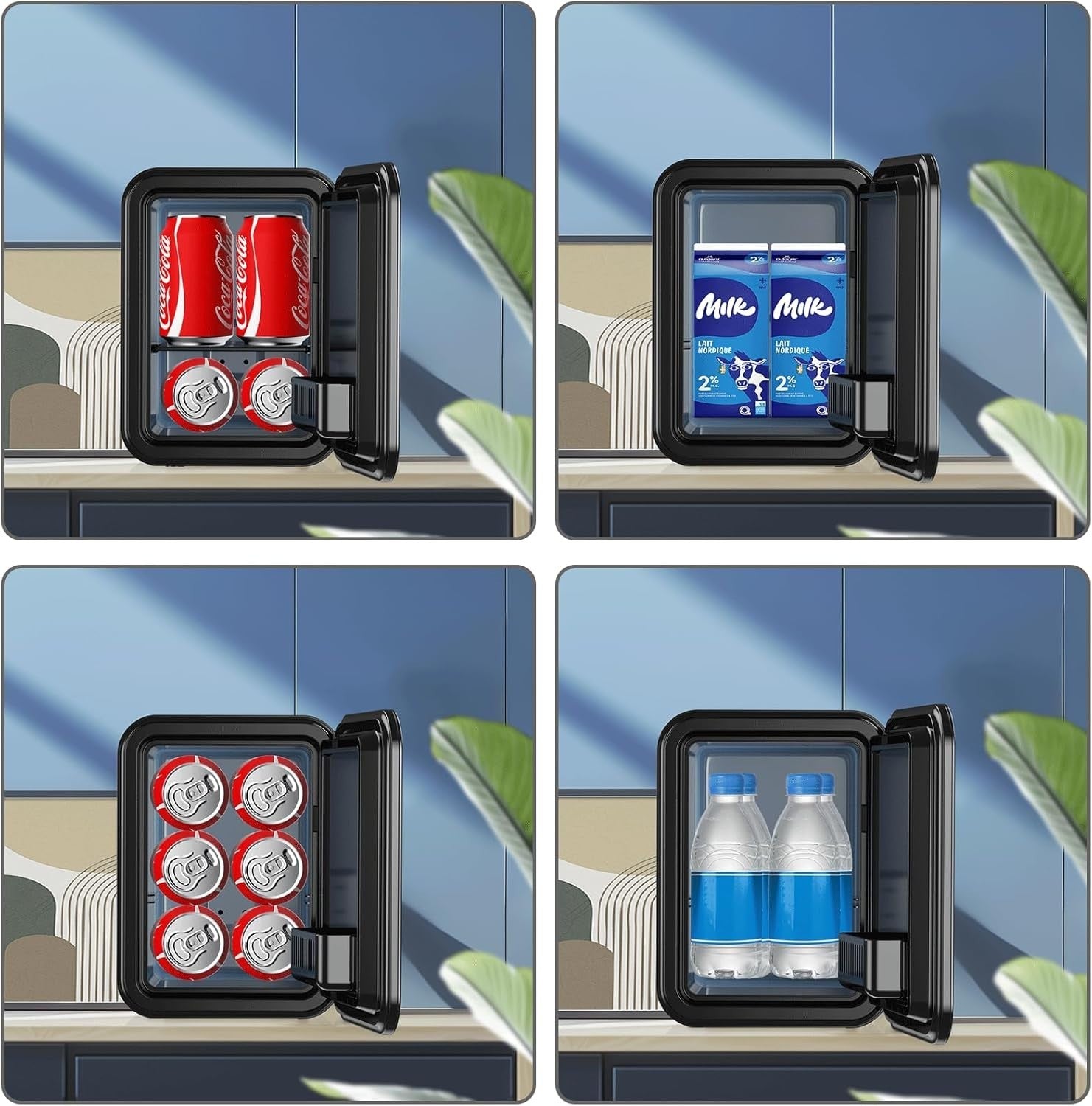 Portable 4L Mini Fridge Cooler & Warmer Compact Bedroom Car Travel