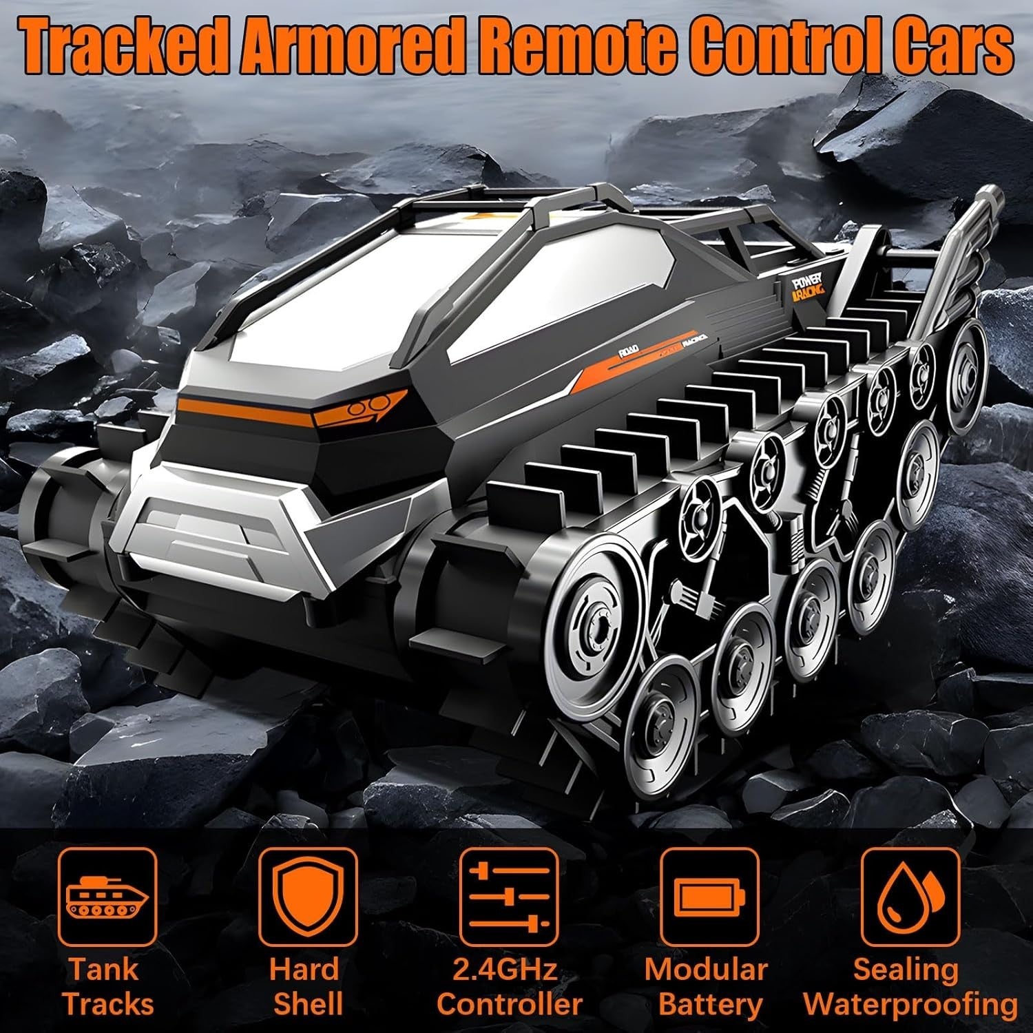 All-Terrain Amphibious RC Car – Remote Control Truck w/ Stunts & 2 Batteries