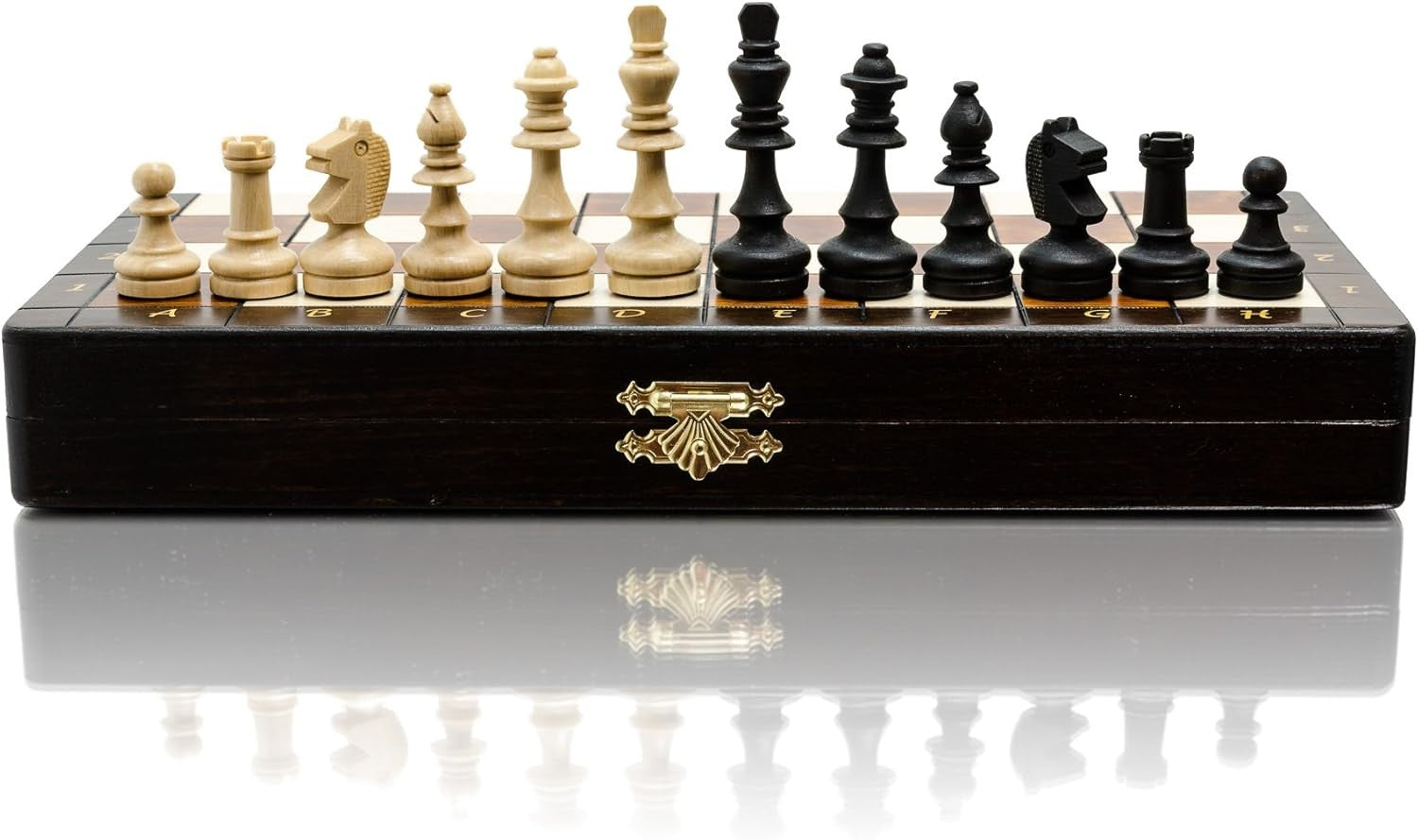 Magnetic 28cm Wooden Chess Set | Portable Folding Travel Board | Handcrafted Gam