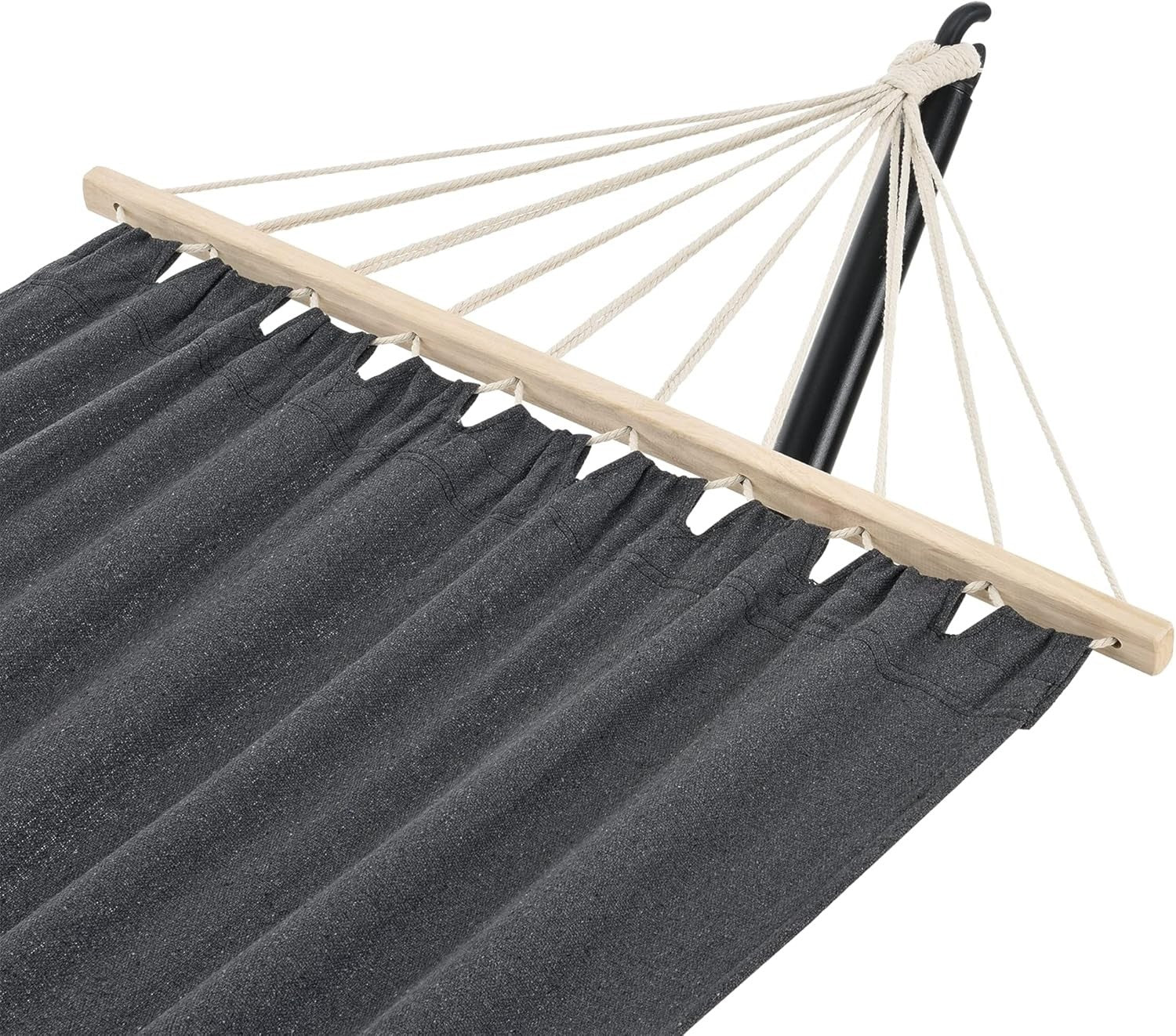 Hammock with Stand 200x100cm Indoor Outdoor Cotton Bed 120kg Capacity Relax