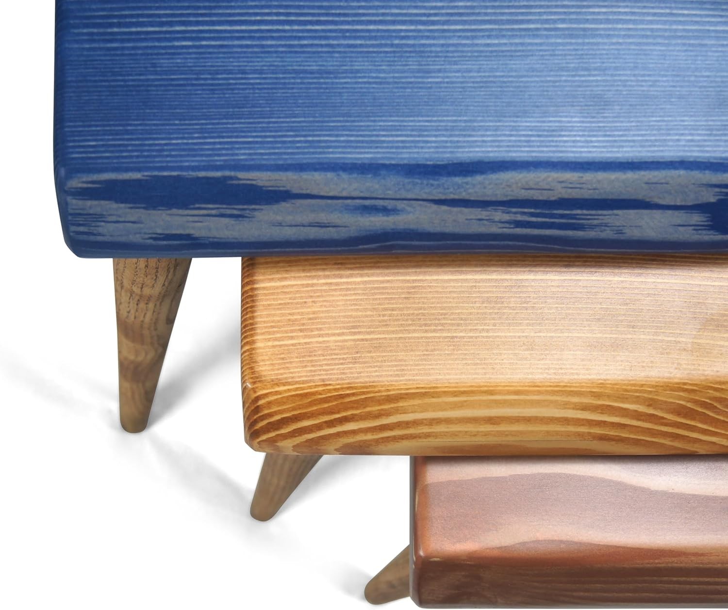Wood Nesting Side End Coffee Table Set Mid Century Modern Scandinavian Decor