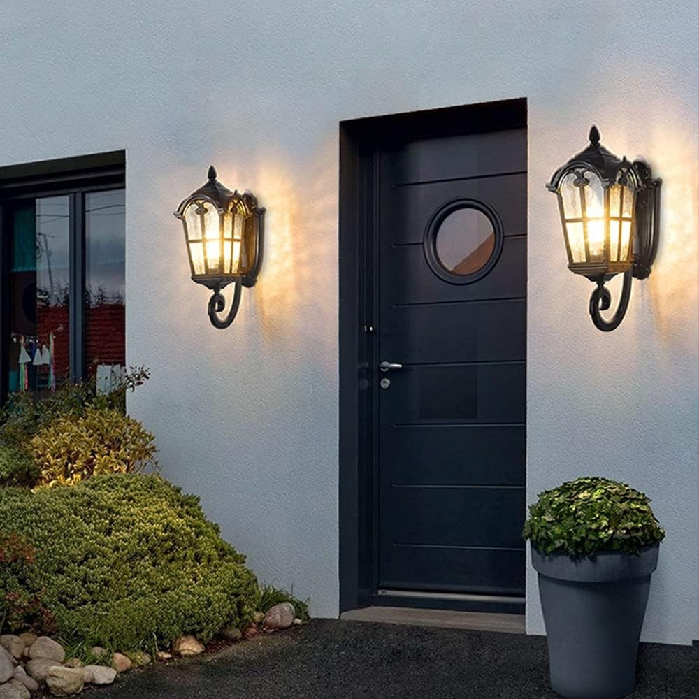 Retro European Style Wall Lamp – E27 Waterproof Lantern, Vintage Lighting