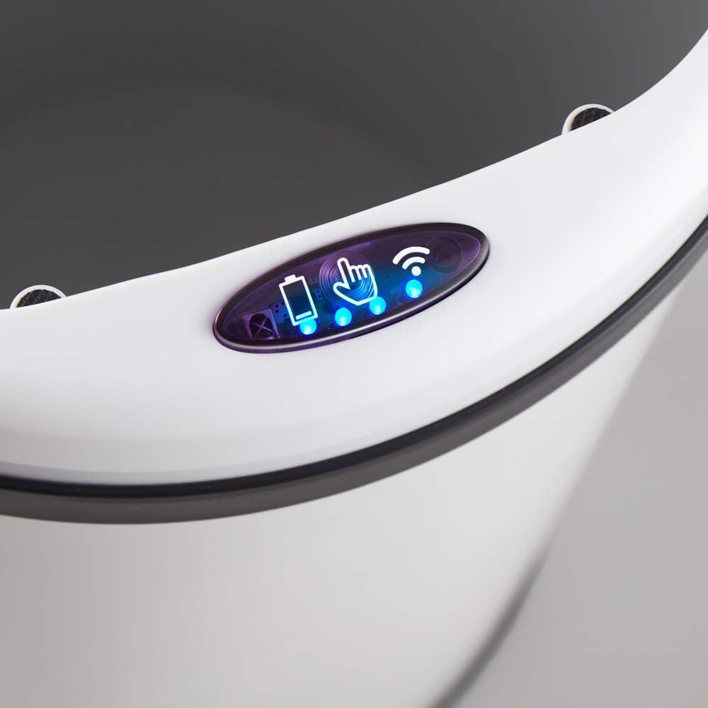 40L Motion Sensor Kitchen Bin White Undercounter Stainless