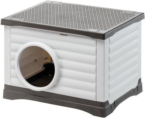 Outdoor Durable Pet Kennel with Drainage & UV-Resistant Plastic – Small Dog Hous