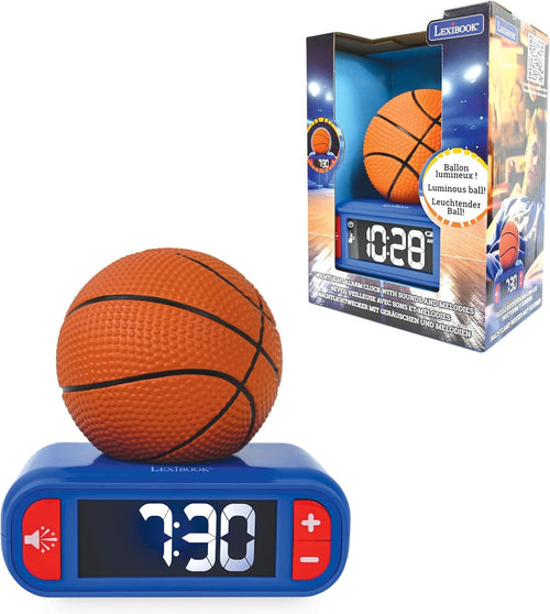 Kids Basketball Alarm Clock Night Light LED Display Snooze Sounds