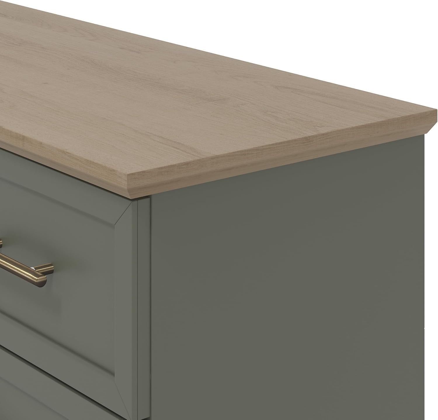 7-Drawer Storage Chest with Oak Top | Durable, Versatile Bedroom Organizer