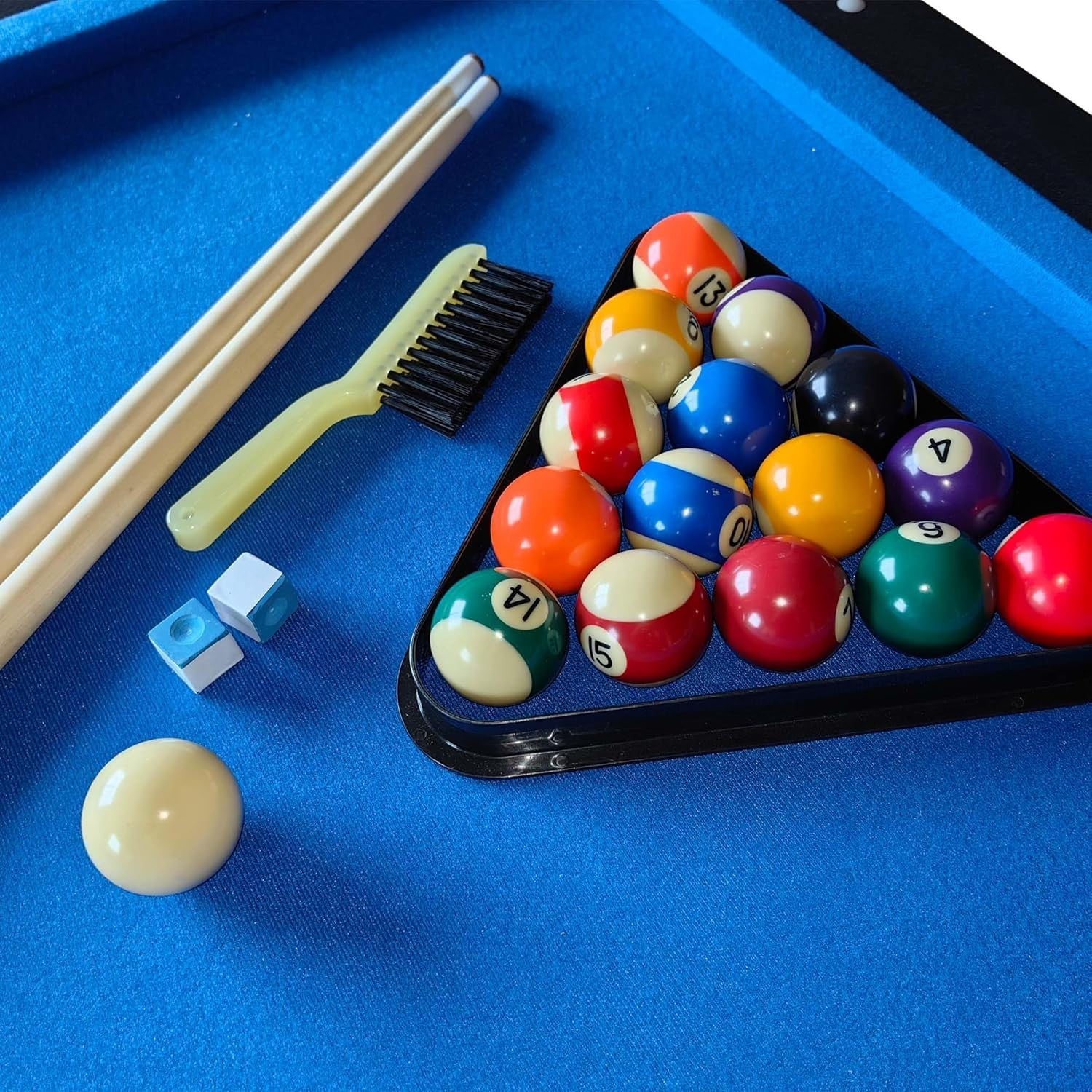 6FT Folding Pool Table Billiards Set Portable Home Game w Cues Balls