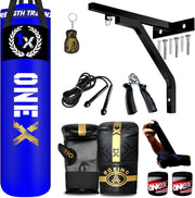 4ft Heavy Filled Punching Bag Boxing Training Set Gloves Bracket