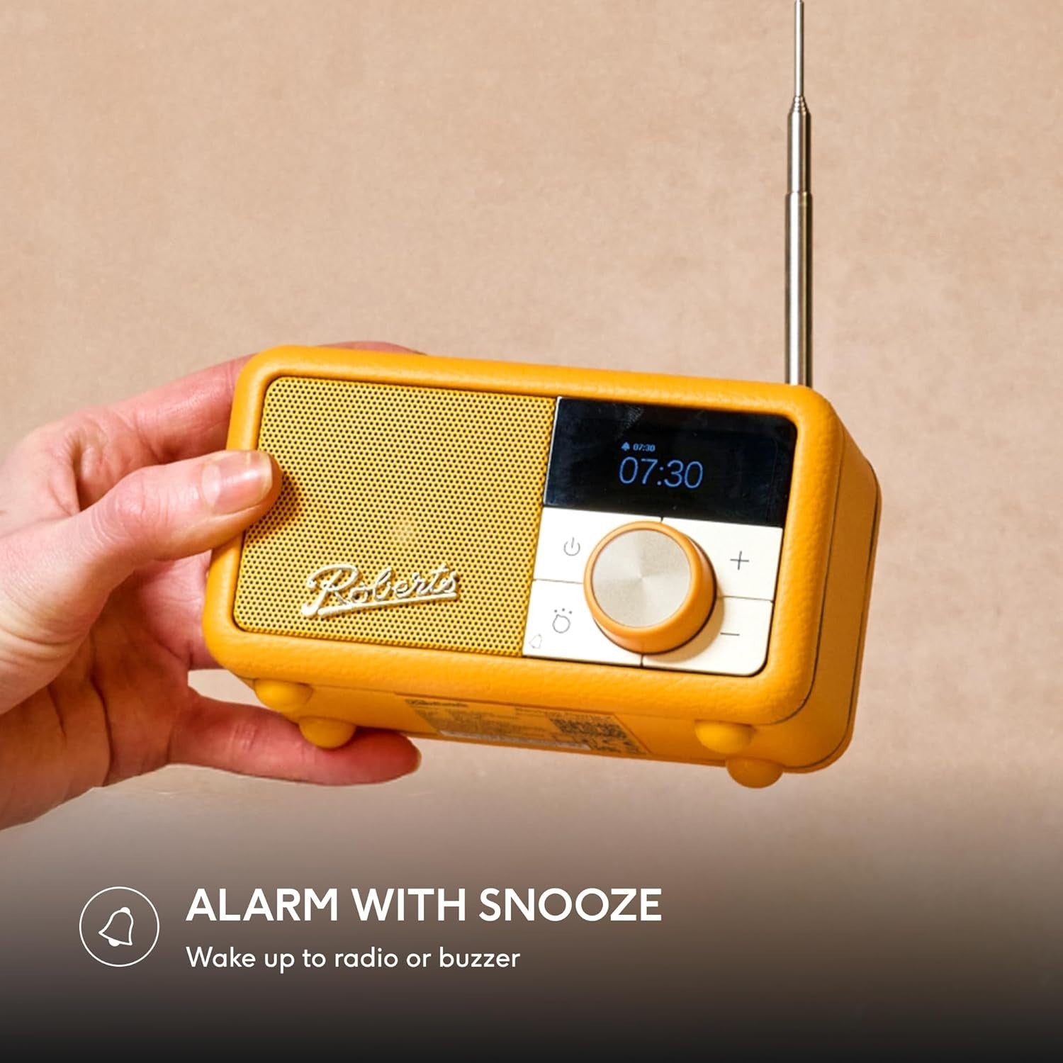 Portable FM DAB/DAB+ Digital Radio Bluetooth Speaker Yellow
