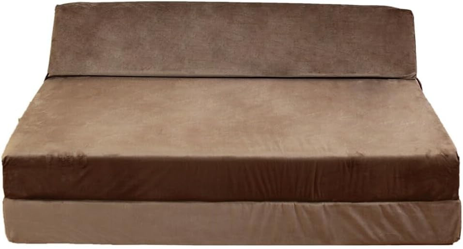 Double Fold Out Velvet Sofa Bed | Plush Foam Mattress | Space-Saving Z Bed