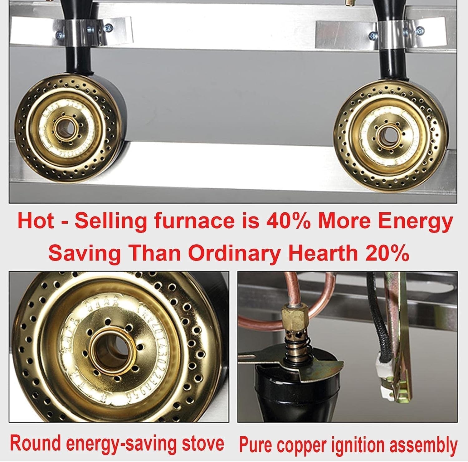 Commercial Gas Deep Fat Fryer Stainless Steel Large Capacity Temp Control