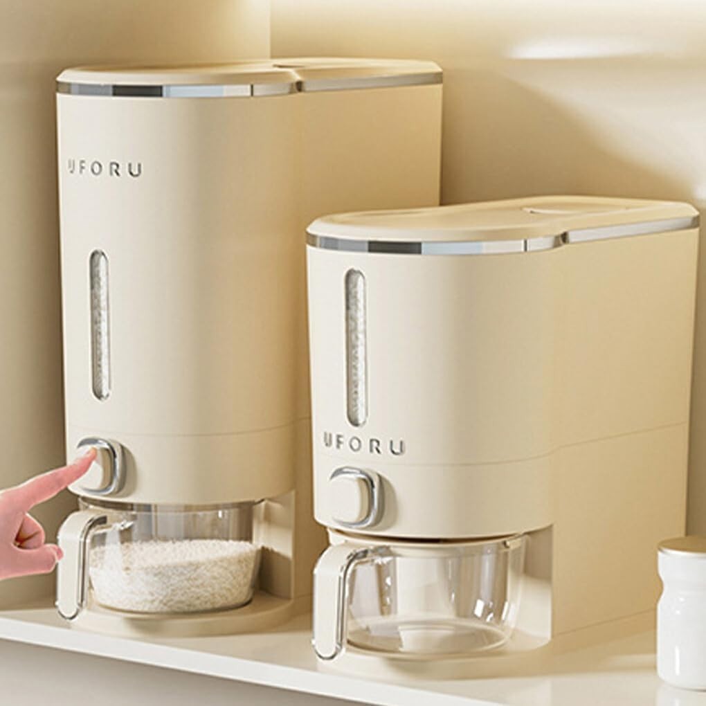 5KG Sealed Rice Dispenser Grain Storage Container Easy Access Bin