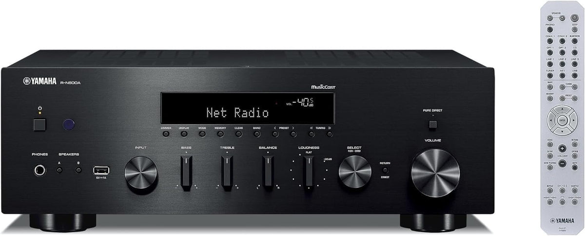 Network Receiver Yamaha RN600A MusicCast Wi-Fi Bluetooth AirPlay2 Streaming Amp