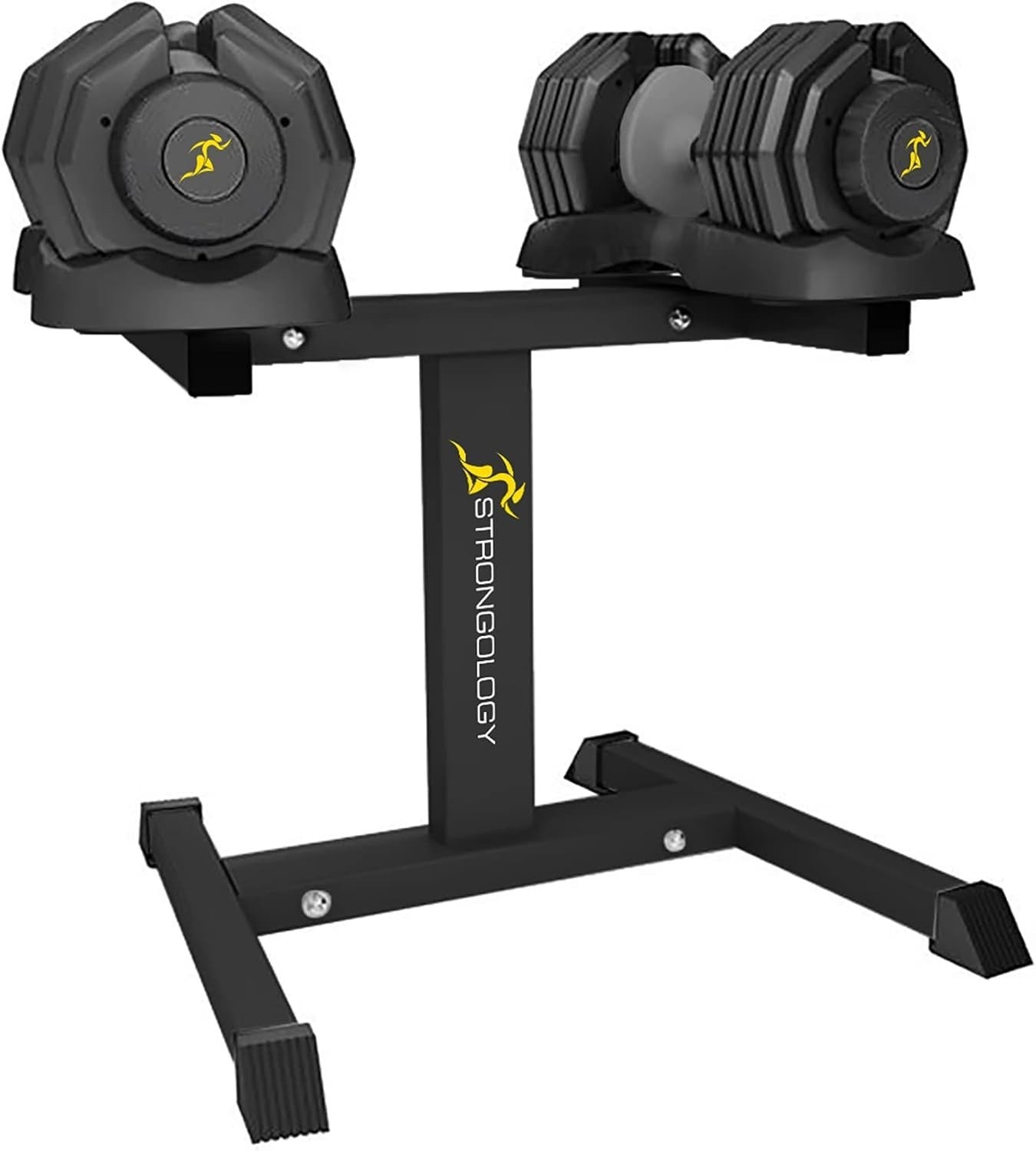 2.5–25KG Adjustable Dumbbell Pair With Steel Floor Stand Home Gym