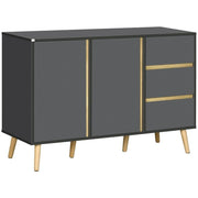 Grey Sideboard Storage Cabinet 3 Drawer 2 Door Cupboard – Hallway Unit