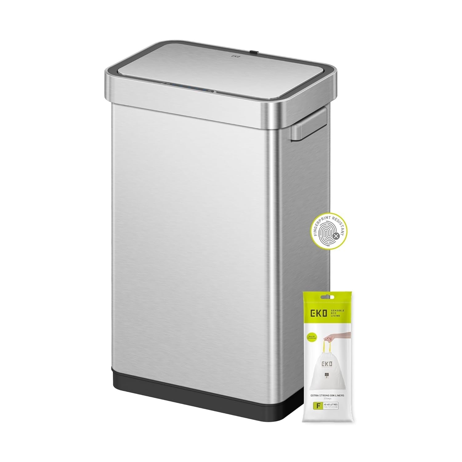 50L Sensor Kitchen Bin Brushed Steel Soft Close