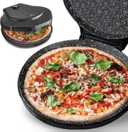 Electric Pizza Maker 1450W 12" Ceramic, Fast Bake, Non-Stick, Crusty Base