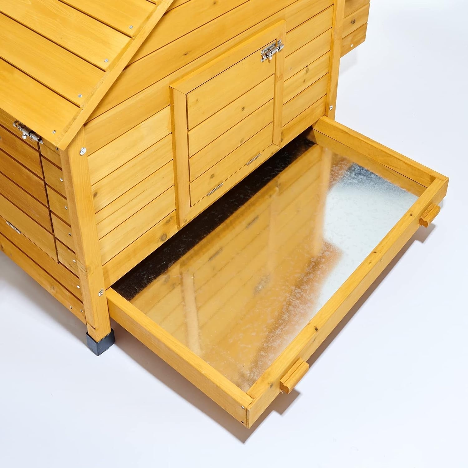 Large Wooden Chicken Coop Hen House Nest Box Easy Clean Ventilated