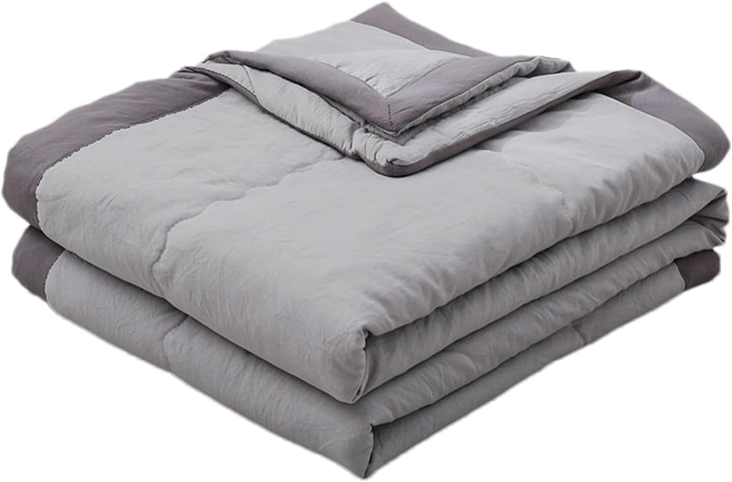 Grey Cooling Blanket Summer Breathable Lightweight Throw 5.57x6.56ft