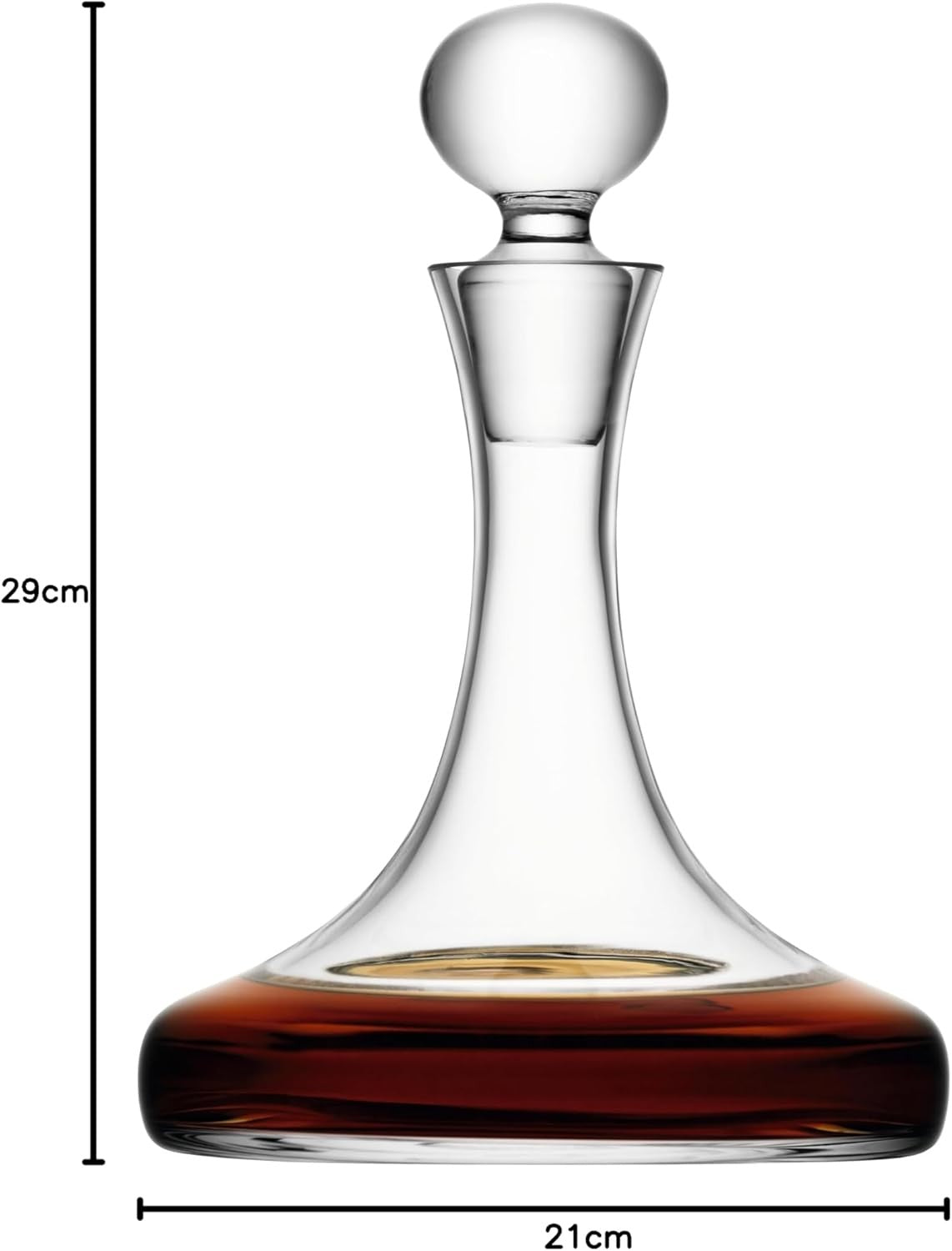 Luxury Mouthblown 1L Glass Ships Decanter – Hand-Crafted Carafe Gift for Home Ba