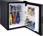 Mini Fridge Blue 40L Compact Glass Door LED Noiseless Energy Saving Cooler