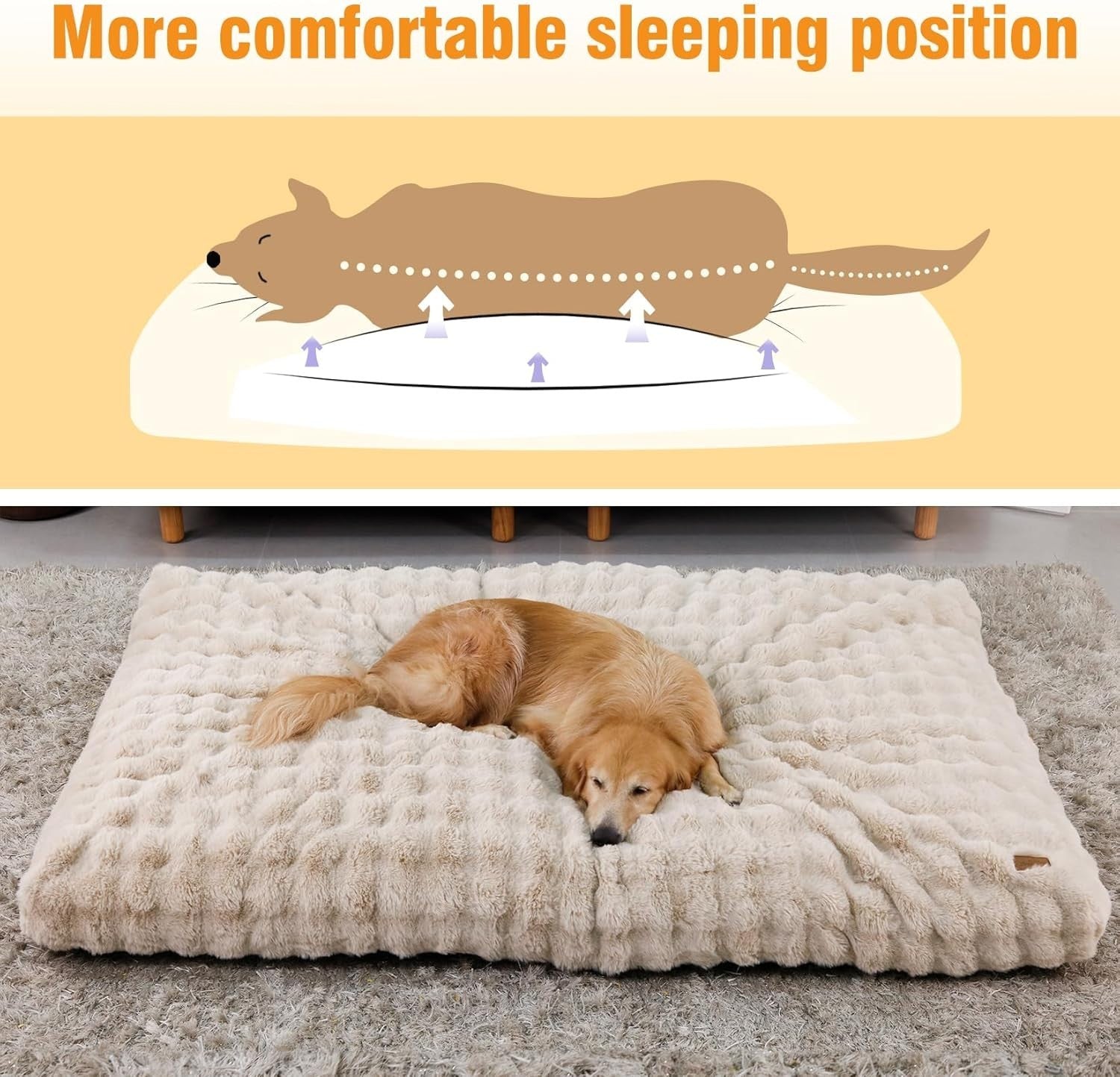 XXXXL Calming Dog Bed 200x130x18cm Washable Anti Slip